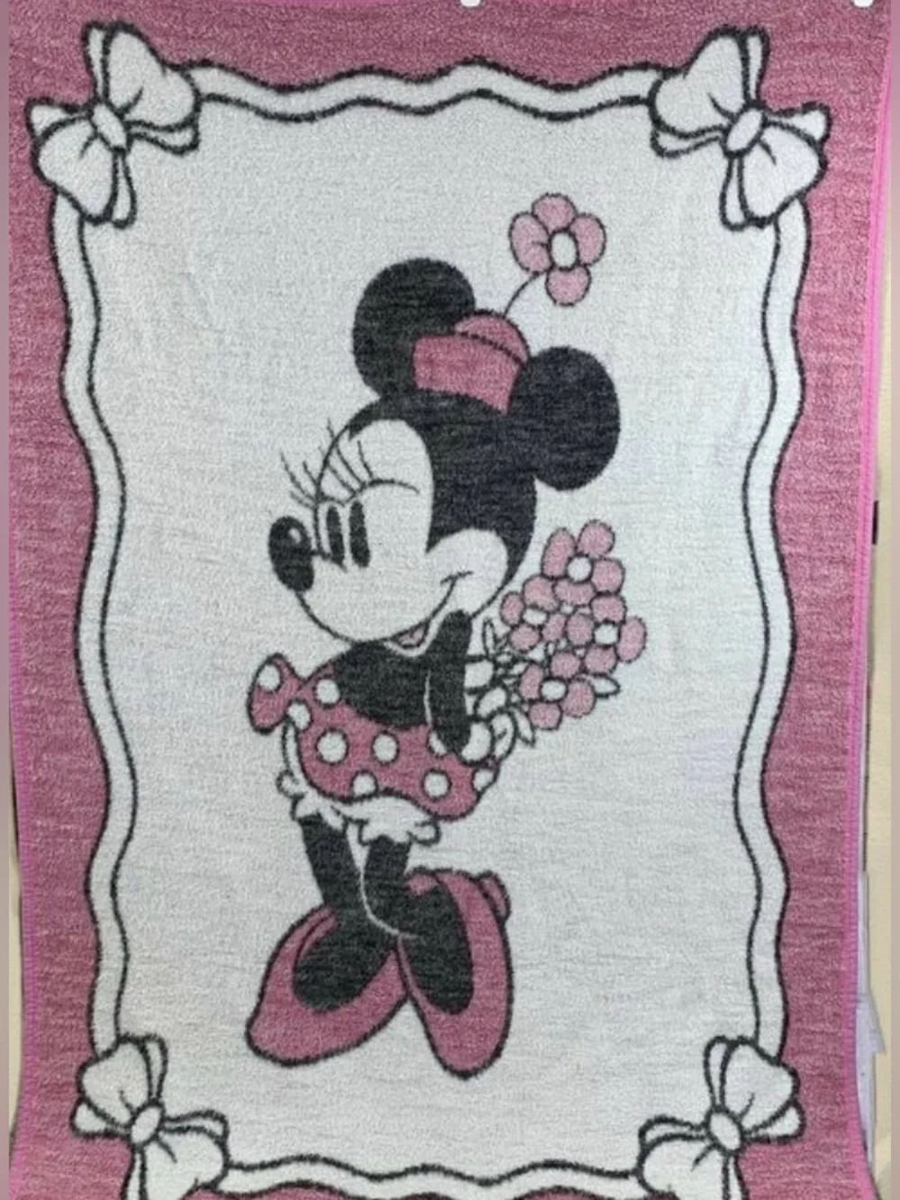 Biederlack Walt Disney Vintage Minnie Mouse EUC reversible child’s blanket coll